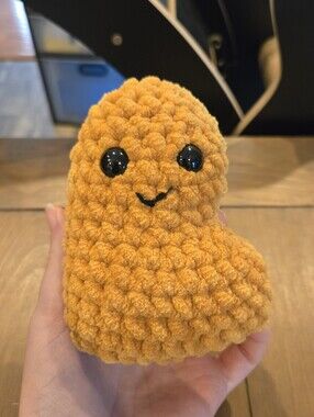 Handmade Plush Amigurumi Heart Shaped Chicken Nugget Plush